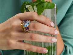 Nanis Ipanema Ring Gelbgold  Amethyst Topas Quarz Citrin – Ringe Ring mit Besatz aus 750 Gelbgold. – Ansicht 4