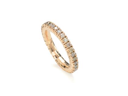 Ringe Ring mit Besatz aus 750 Rotgold.