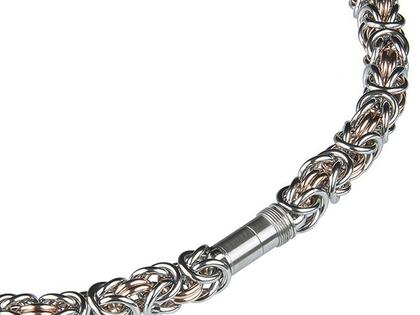 Ernstes Design K144 Collier ED Varia – Halsschmuck Collier aus Edelstahl und und vergoldet.