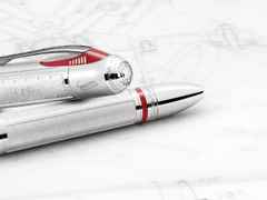 Montblanc Limited Edition Great Characters Enzo Ferrari 1898 Rollerball – Schreibgeräte Rollerball aus Metall und und platiniert. – Ansicht 2