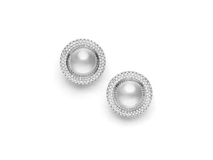 IsabelleFa Coco Ohrclip Weißgold 22mm mit Pavé-Besatz 2,17ct – Ohrschmuck Ohrclip aus 750 Weißgold.
