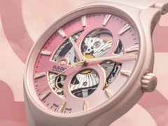 Rado True Round Open Heart Limited Edition Automatik Keramik 40mm rosa Zifferblatt rosa Keramikband – Herrenuhren Uhr ohne Datum aus Keramik und Titan. Das Gehäuse ist rund und rosa. Das Keramikarmband ist rosa. Das Zifferblatt ist ein Index in rosa. – Ansicht 8