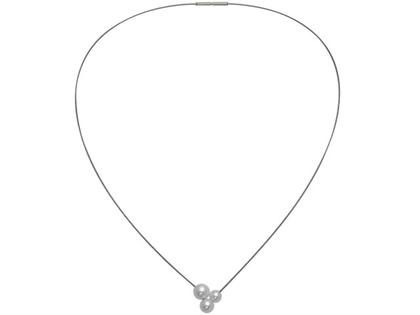 Schmuckwerk Kugel Edelstahl: Collier – Halsschmuck Halsreif aus Edelstahl.