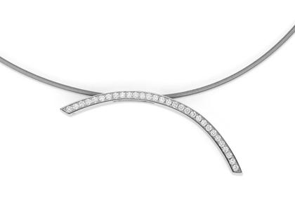Angela Hübel Brillantbogen Anhänger Platin mit Brillanten klein – Anhänger Anhänger mit Besatz aus 950 Platin.