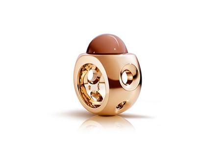 Jochen Pohl Selection Roségold Damenring mit braunem Mondstein – Ringe Ring mit Besatz aus 750 Rotgold.