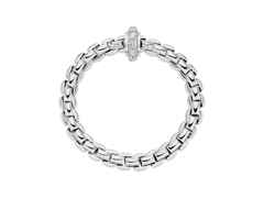 Fope Eka Flex'It   Armband breit Weißgold 1 Ronde mit Brillanten 2,20ct M flexibel – Armschmuck Armband aus 750 Weißgold. – Ansicht 2