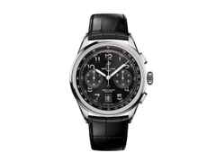 Breitling Premier B01 Chronograph 42 Automatik Edelstahl schwarzes Zifferblatt schwarzes Lederband – Herrenuhren Chronograph aus Edelstahl und Leder. Das Gehäuse ist rund und silber. Das Lederarmband Kroko / Alligator ist schwarz. Das Zifferblatt ist arabisch und schwarz.