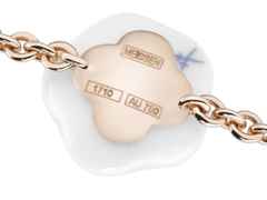 Meissen Blossom Blütencollier  Blüte S Roségold mit Brillanten – Halsschmuck Collier aus 750 Rotgold. – Ansicht 2