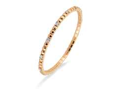 Silhouette Schmuck Tennis Flex Armband 13 Brillanten Rosegold – Armschmuck Armband aus 750 Rotgold.