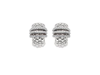 Fope Panorama Creolen Weißgold mit Brillanten 0,460ct – Ohrschmuck Creolen aus 750 Weißgold.