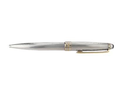 Montblanc Meisterstück Solitaire Sterling Silver Classique Kugelschreiber Feinkorn Guilloche 1646 Occasion – Schreibgeräte Kugelschreiber in silber und aus 925 Silber und vergoldet. – Ansicht 2