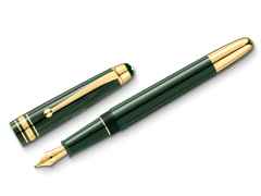 Montblanc The Origin Collection Classique Füllfederhalter M dunkelgrünes Edelharz vergoldet – Schreibgeräte Füllfederhalter in grün und aus 585 Gelbgold, Edelharz und vergoldet.