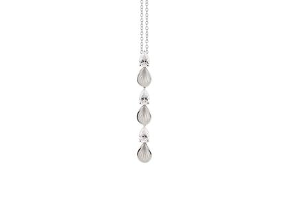 Cammilli Firenze Divina Kette mit Anhänger White Ice mit Brillanten 0,900ct – Halsschmuck Kette mit Anhänger aus 750 Weißgold.
