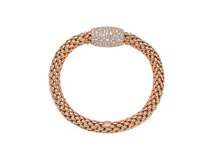 Fope Love Nest Flex'It Armband Roségold 1 Schmuckelement Brillanten 3,93ct M flexibel – Armschmuck Armband aus 750 Rotgold. – Ansicht 2