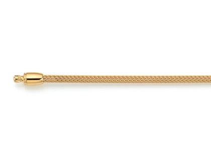 Jörg Heinz Flex Strickkette Gelbgold 3mm flexibel – Halsschmuck Halsreif in gelbgold und aus 750 Gelbgold.