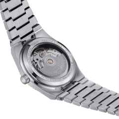 Tissot PRX Automatik Edelstahl 35mm graues Zifferblatt Metallband – Damenuhren Uhr mit Datum aus 750 Rotgold und Edelstahl. Das Gehäuse ist rund und silber. Das Edelstahlarmband ist silber. Das Zifferblatt ist ein Index in grau. – Ansicht 3
