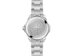 TAG Heuer Aquaracer Professional 200 Solargraph Quarz Edelstahl 40mm grünes Zifferblatt Metallband – Herrenuhren Uhr mit Datum aus Edelstahl. Das Gehäuse ist rund und silber. Das Edelstahlarmband ist silber. Das Zifferblatt ist ein Index in grün. – Ansicht 3