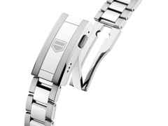 TAG Heuer Aquaracer Professional 200 Solargraph Quarz Edelstahl 40mm grünes Zifferblatt Metallband – Herrenuhren Uhr mit Datum aus Edelstahl. Das Gehäuse ist rund und silber. Das Edelstahlarmband ist silber. Das Zifferblatt ist ein Index in grün. – Ansicht 4