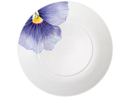 Meissen Giant Bloom Speiseteller klein "Stiefmütterchen" – Porzellanwaren Tafelporzellan in weiß und aus Porzellan.