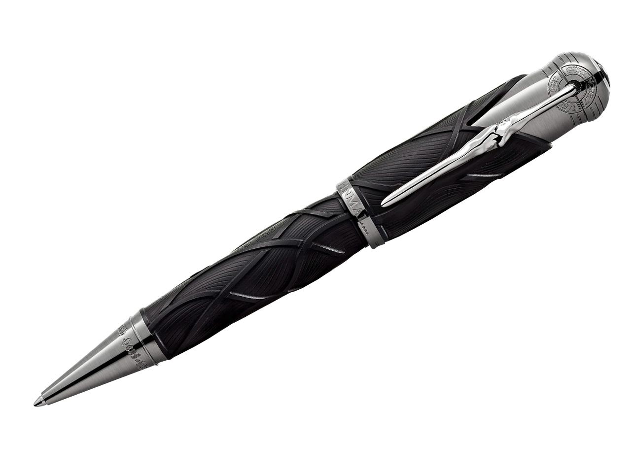 Montblanc Writers Edition                  2022: Limited Edition Gebrüder Grimm 3er Set – Schreibgeräte Stiftset in schwarz und aus 750 Gelbgold, Edelharz und Ruthenium. – Ansicht 2