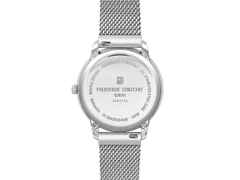 Frederique Constant Classics Moneta Moonphase Quarz Edelstahl 37mm blaues Zifferblatt Metallband – Herrenuhren Uhr ohne Datum aus Edelstahl und Leder. Das Gehäuse ist rund und silber. Das Edelstahlarmband ist silber. Das Zifferblatt ist ein Index in blau. – Ansicht 2