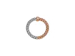 Fope Essentials Ring zweifarbig Weißgold / Roségold schmal flexibel Weite M – Ringe Ring aus 750 Weißgold/Rotgold. – Ansicht 2