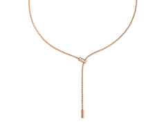 Fope Aria  Y-Collier Roségold längenverstellbar mit Brillanten 0,110ct – Halsschmuck Collier aus 750 Rotgold.