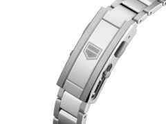 TAG Heuer Aquaracer Professional 300 Date Automatik Edelstahl 36mm pastellgrünes Zifferblatt mit Brillanten Metallband – Damenuhren Uhr mit Datum aus Edelstahl und Keramik. Das Gehäuse ist rund und silber. Das Edelstahlarmband ist silber. Das Zifferblatt ist ein Index in grün. – Ansicht 4