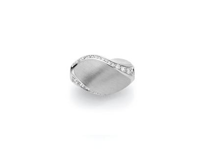 Jörg Heinz Wechselschließe Twister Weißgold 16mm mit Brillanten 0,230ct – Anhänger Collier Schließe aus 750 Weißgold.