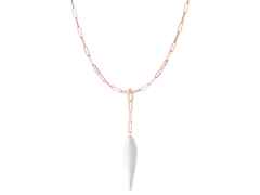 Meissen Bloom Collection Collier "Knospe" Silber rosévergoldet – Halsschmuck Collier aus 925 Silber vergoldet, Porzellan und und .