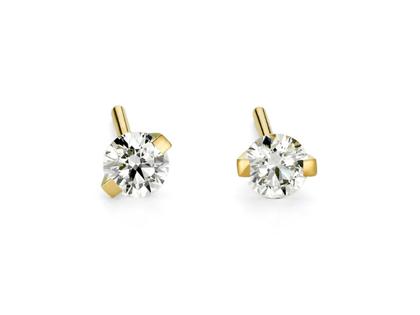 Niessing Princess Ohrstecker mit Krappenfassung 4,4mm Gelbgold 0,32ct TW vsi – Ohrschmuck Ohrstecker aus 750 Gelbgold.