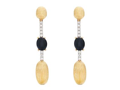 Nanis Dancing in the Rain Mystery Black Ohrhänger Gelbgold Onyx – Ohrschmuck Ohrhänger aus 750 Gelbgold.