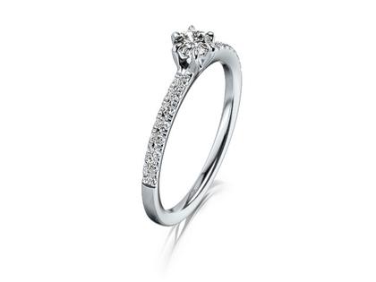 Meister Verlobungsring Solitaire Platin mit Brillanten 0,335ct – Ringe Ring aus 950 Platin.