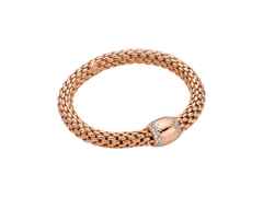Fope Love Nest Flex'It Armband Roségold 1 Schmuckelement Brillanten 1,07ct M flexibel – Armschmuck Armband aus 750 Rotgold.
