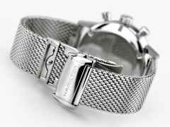 Hamilton American Classic Intra-Matic Chronograph H Handaufzug Edelstahl 40mm braunes Zifferblatt braunes Lederband – Herrenuhren Chronograph aus Edelstahl. Das Gehäuse ist rund und silber. Das Lederarmband ist braun. Das Zifferblatt ist ein Index in braun. – Ansicht 4