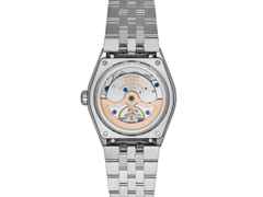Frederique Constant Highlife Moonphase Date Manufacture Automatik Edelstahl 39mm blaues Zifferblatt Metallband und blaues Lederband – Herrenuhren Uhr mit Datum aus Edelstahl und Leder. Das Gehäuse ist rund und silber. Das Edelstahlarmband ist silber. Das Zifferblatt ist ein Index in blau. – Ansicht 3