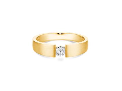 Ringe Ring mit Besatz aus 585 Gelbgold.