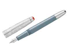 Montblanc Meisterstück X Olympic Heritage Chamonix 1924 Doué Classique Füllfederhalter M Edelharz platinumbeschichtet – Schreibgeräte Füllfederhalter in grau und aus 750 Gelbgold, Edelharz, Metall, platiniert und rhodiniert.