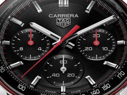 TAG Heuer Carrera Chronograph Automatik Edelstahl 41mm schwarzes Zifferblatt Metallband – Herrenuhren Chronograph aus Edelstahl. Das Gehäuse ist rund und silber. Das Edelstahlarmband ist silber. Das Zifferblatt ist ein Index in schwarz. – Ansicht 5