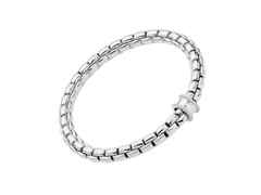 Fope Eka Flex'It Armband  mittel Weißgold 1 Ronde mit Brillanten 0,21ct M flexibel – Armschmuck Armband aus 750 Weißgold. – Ansicht 2