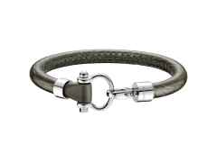 Omega Aqua Sailing Armband Leder grün – Armschmuck Armband aus Edelstahl, Leder und und .