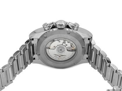 Longines Conquest Chronograph Automatik Edelstahl 42mm weiß-grünes Zifferblatt Metallband L38354026 Full Set mit Garantie Occasion – Herrenuhren Herren Chronograph aus Edelstahl und Keramik. Das Gehäuse ist rund und silber. Das Edelstahlarmband ist silber. Das Zifferblatt ist arabisch Index und weiß. – Ansicht 2