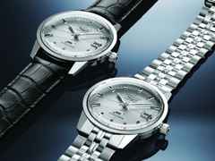 Longines Ultra Chron Classic Automatik Edelstahl 40mm silberfarbenes Zifferblatt schwarzes Lederband – Herrenuhren Uhr mit Datum aus Edelstahl und Leder. Das Gehäuse ist rund und silber. Das Lederarmband ist schwarz. Das Zifferblatt ist ein Index in silber. – Ansicht 6