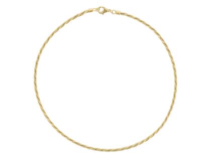 Pesavento DNA Collier Silber Gelbgold 47cm – Halsschmuck Collier aus 750 Gelbgold, 925 Silber, Emaille und und vergoldet.
