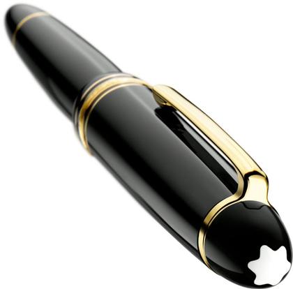 Montblanc Meisterstück LeGrand  Füllfederhalter Edelharz vergoldet – Schreibgeräte Füllfederhalter aus 585 Gelbgold und und vergoldet. – Ansicht 3