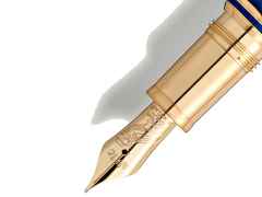 Montblanc 2024 Masters of Art Homage to Gustav Klimt Füllfederhalter 4810 Limited Edition – Schreibgeräte Füllfederhalter in blau und aus 750 Gelbgold und rhodiniert. – Ansicht 4