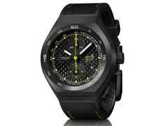 Porsche Design Monobloc  Actuator Chronotimer Flyback Acid Green – Herrenuhren Chronograph aus Titan und Titancarbid beschichtet. Das Gehäuse ist rund und schwarz. Das Kautschuk / Kunststoff / Silikon Armband ist schwarz. Das Zifferblatt ist ein Index in schwarz. – Ansicht 4
