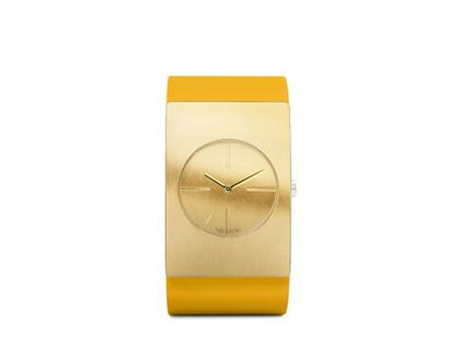 Niessing Radius 9 Classic Größe L 45mm  Quarz Gelbgold Lederband gelb – Herrenuhren Uhr ohne Datum aus 750 Gelbgold. Das Gehäuse ist rechteckig und gelbgold. Das Lederarmband ist gelb. Das Zifferblatt ist ein Index in gelbgold.