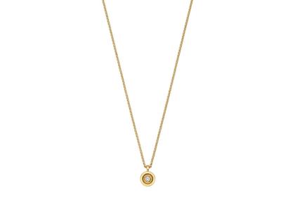 Jörg Heinz Swing Pure Collier Gelbgold 42cm mit Brillant 0,250ct – Halsschmuck Collier aus 750 Gelbgold.