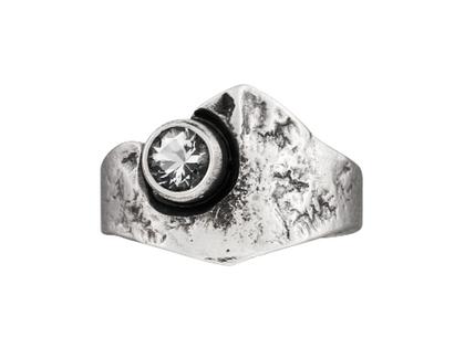 Nordform Design 12 Damenring mit Bergkristall – Ringe Ring mit Besatz aus 925 Silber.